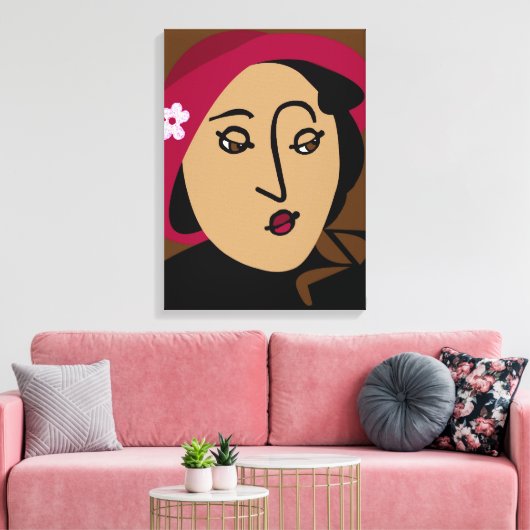 Mademoiselle Canvas Afdruk (Insitu (Woonkamer))