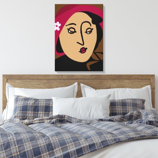 Mademoiselle Canvas Afdruk (Insitu (Slaapkamer))
