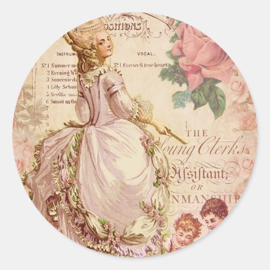 Mademoiselle Couture Ronde Sticker (Voorkant)