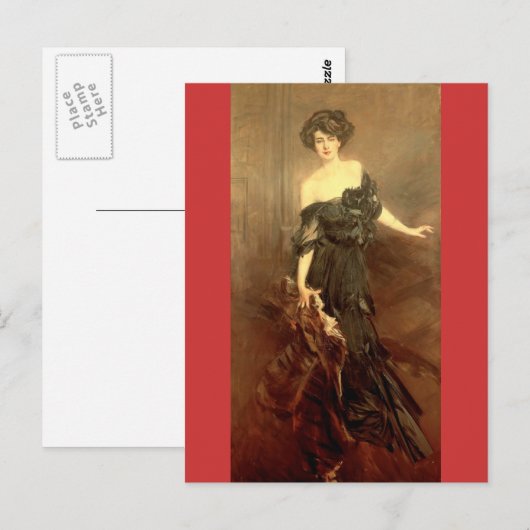 Mademoiselle Denemidoff - Boldini Briefkaart (Voorkant / Achterkant)
