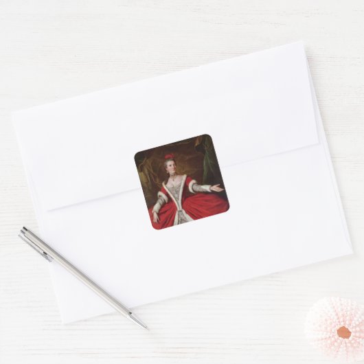 Mademoiselle Dumesnil Vierkante Sticker (Envelop)