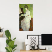 Mademoiselle Gachet bij de Piano door van Gogh Poster (Thuiskantoor)