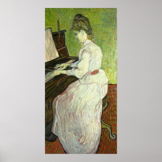 Mademoiselle Gachet bij de Piano door van Gogh Poster