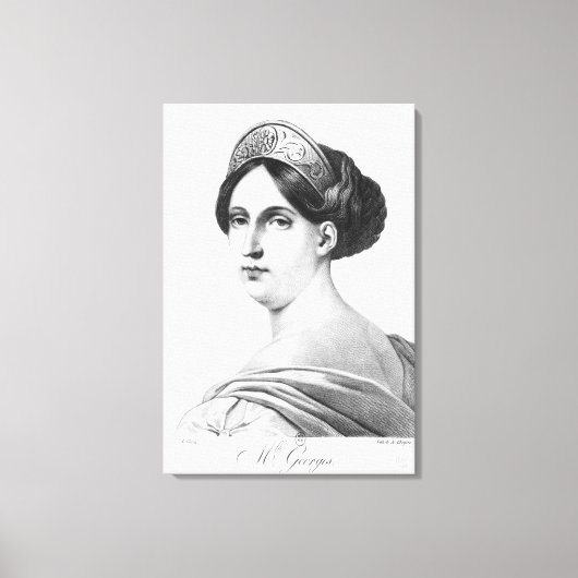 Mademoiselle George, 1825 Canvas Afdruk (Voorkant)