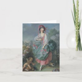Mademoiselle Guimard als Terpsichore Bedankkaart