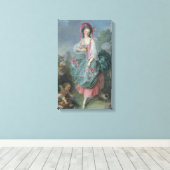 Mademoiselle Guimard (door Jacques-Louis David) Canvas Afdruk (Insitu (Houten vloer))