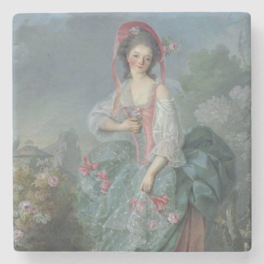 Mademoiselle Guimard (door Jacques-Louis David) Stenen Onderzetter (Voorkant)