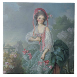 Mademoiselle Guimard (door Jacques-Louis David) Tegeltje