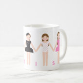 Mademoiselle in Paris Mug Koffiemok (Voorkant rechts)