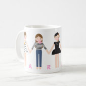 Mademoiselle in Paris Mug Koffiemok (Voorkant links)