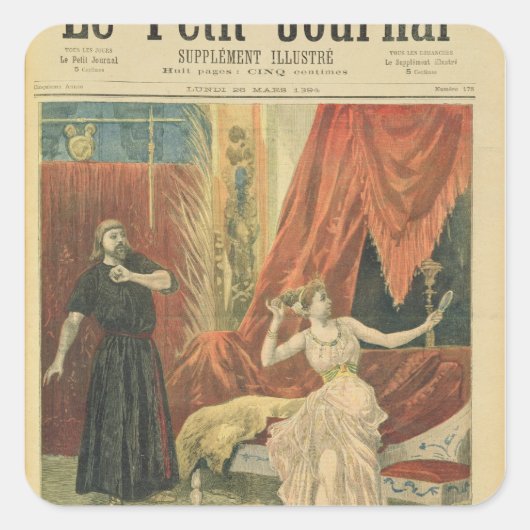 Mademoiselle Sibyl Sanderson en Monsieur Jean Vierkante Sticker (Voorkant)