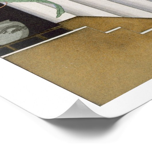 Mademoiselle Spinelly Chez Elle, 1920 (pochoir pri Poster (Hoek)