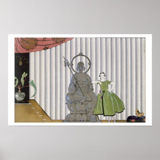 Mademoiselle Spinelly Chez Elle, 1920 (pochoir pri Poster (Voorkant)