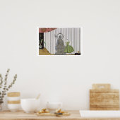 Mademoiselle Spinelly Chez Elle, 1920 (pochoir pri Poster (Keuken)