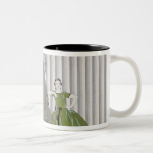 Mademoiselle Spinelly Chez Elle, 1920 (pochoir pri Tweekleurige Koffiemok