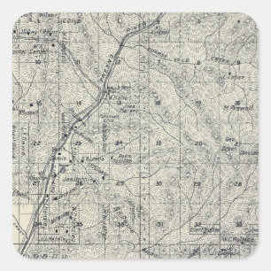 Madera County, Californië 10 Vierkante Sticker