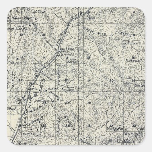 Madera County, Californië 10 Vierkante Sticker (Voorkant)