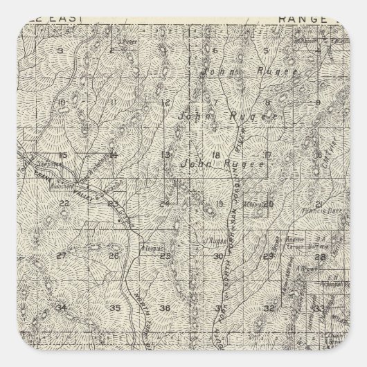 Madera County, Californië 8 Vierkante Sticker (Voorkant)