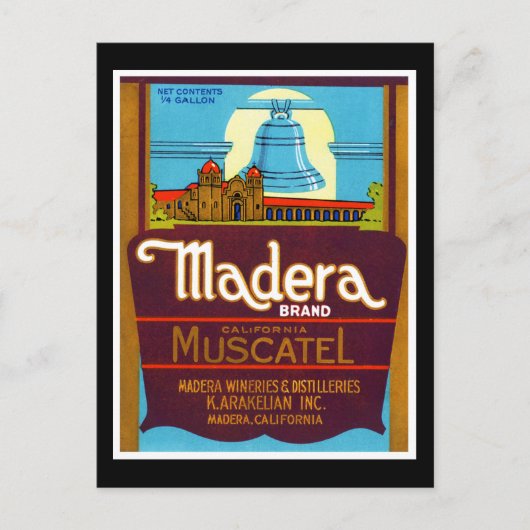 Madera Muscatel Briefkaart (Voorkant)