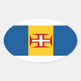 Madera* Vlag Europese stijl Ovale Sticker