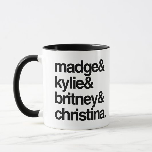 Madge Kylie Britney en Christina Mok (Links)