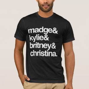 Madge Kylie Britney en Christina T-shirt
