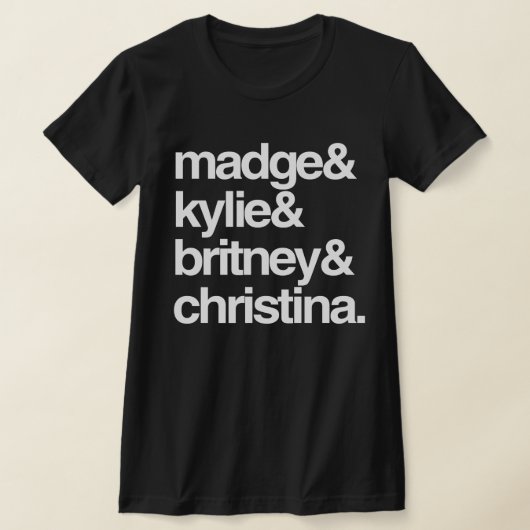Madge Kylie Britney en Christina T-shirt (Laagn)