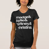 Madge Kylie Britney en Christina T-shirt (Voorkant)
