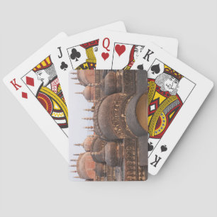 Madhavendra-paleis bij zonsondergang, Jaipur Pokerkaarten