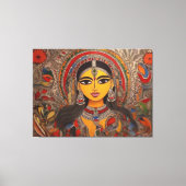 Madhubani Canvas: Tijdloze artistiek op stretched  Canvas Afdruk (Voorkant)