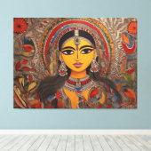 Madhubani Canvas: Tijdloze artistiek op stretched Canvas Afdruk (Insitu (Houten vloer))