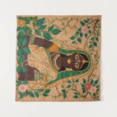 Madhubani Schilderij Tapijt Wandkleed (Voorkant (horizontaal))