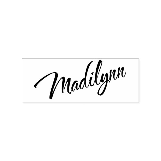 Madilynn naam decoratief manuscriptdoopvont rubberstempel (Afrduk)