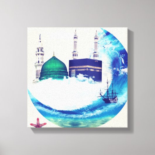 Madina mekka islamitisch canvas kunst ontwerp oost (Voorkant)