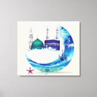 Madina mekka islamitisch canvas kunst ontwerp oost