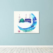Madina mekka islamitisch canvas kunst ontwerp oost (Insitu (Houten vloer))