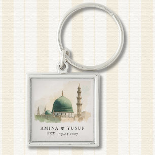 Madinah Aandenken   Masjid Nabawi Koppelnamen Sleutelhanger