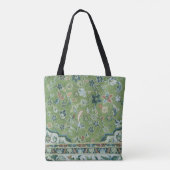 Madinah groene vloerkleedprint leerlook patch cade tote bag (Achterkant)