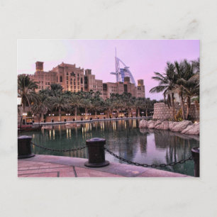 Madinat Jumaira met een uitzicht van Burj Al Arab Briefkaart