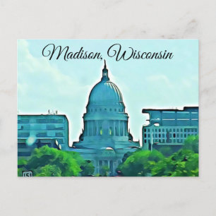 Madision Wisconsin Capitol Afbeelding Briefkaart