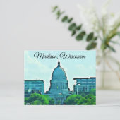 Madision Wisconsin Capitol Afbeelding Briefkaart (Staand voorkant)