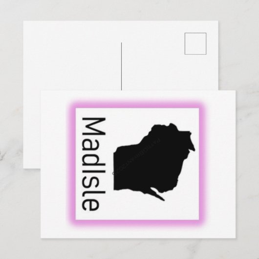 MadIsle Paarse Briefkaart 2025 (Voorkant / Achterkant)