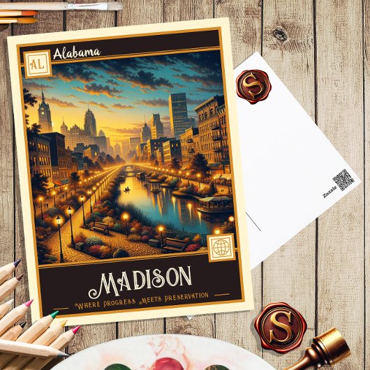 Madison, Alabama | Antiek Briefkaart