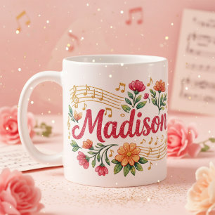 Madison Bloem Muziek Liefhebber Glitter Mok