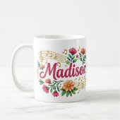 Madison Bloem Muziek Liefhebber Glitter Mok (Links)