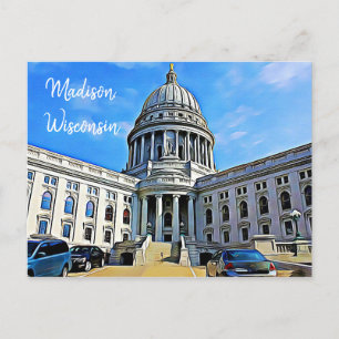 Madison, Briefkaart van Wisconsin