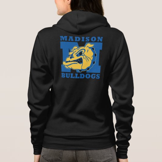 Madison Bulldogs Zip Hoodie - diep grijs (Achterkant)