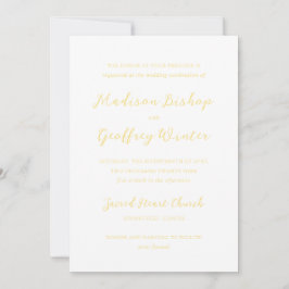 Madison Butter Geel Elegante bruiloft Kaart