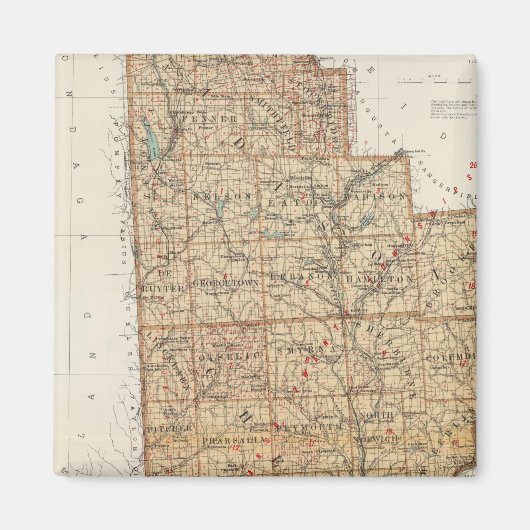 Madison, Chenango, provincie Broome Magneet (Voorkant)