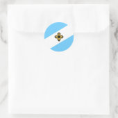 Madison City vlag Wisconsin staat Amerika land Ronde Sticker (Tas)